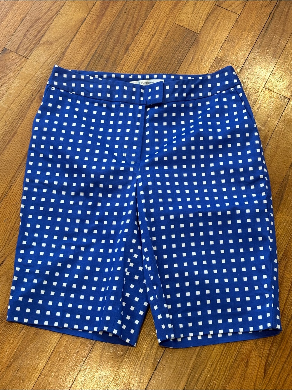 Liz Claiborne Blue and White Printed Skort Shorts 6
